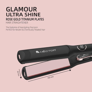 Hector Glamour Ultra Shine Rose Gold Hair Straightener
