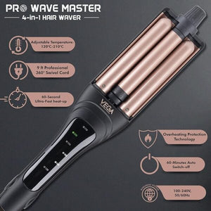 Vega Pro Wave Master 4-in-1 Hair Waver VPPMS-04