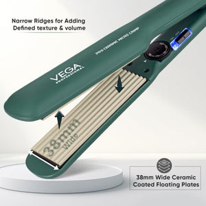 Vega Professional Pro Ceramic Micro Crimp Hair Crimper VPPMS-11 | Adjustable Temperature (150°C–230°C)