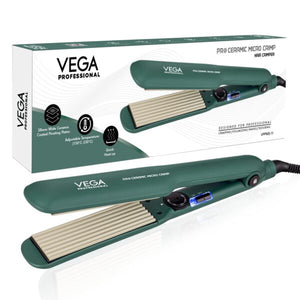 Vega Professional Pro Ceramic Micro Crimp Hair Crimper VPPMS-11 | Adjustable Temperature (150°C–230°C)
